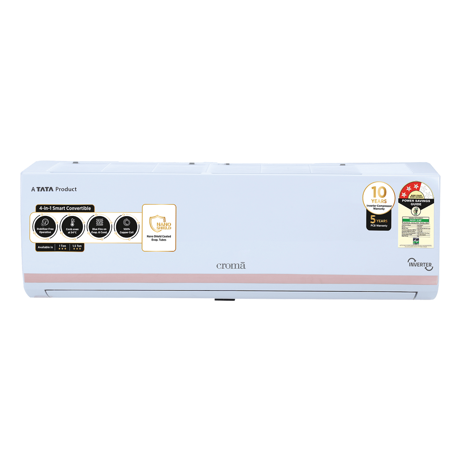 Buy Croma 4 In 1 Convertible 1 5 Ton 3 Star Inverter Split Ac With Dust